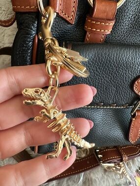 Gold T-Rex Dinosaur Charm (coach inspired)